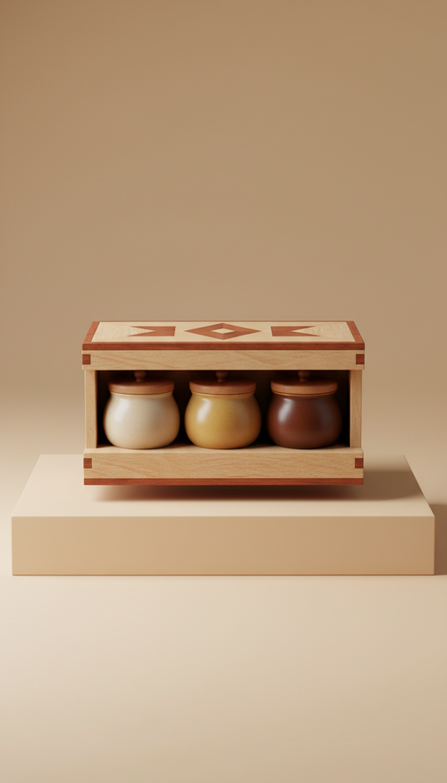 Coffret cadeau bocaux à épices orientales artisanaux façonnés à la main, idée cadeau cuisine