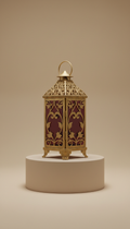 Lanterne filigrane dorée avec panneaux en verre coloré, jeux de lumière décoration orientale
