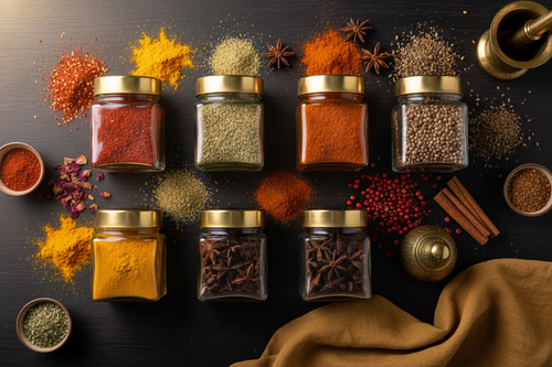 Coffret Cadeau Bocaux à Épices Artisanaux – Saveurs d'Orient
