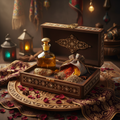 Coffret cadeau oriental artisanal prêt à offrir, épices huile d'argan et bijou